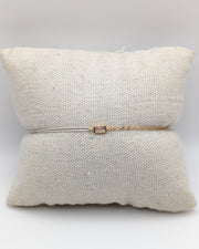 Bracelet petit rectangle mi chaîne mi cordon