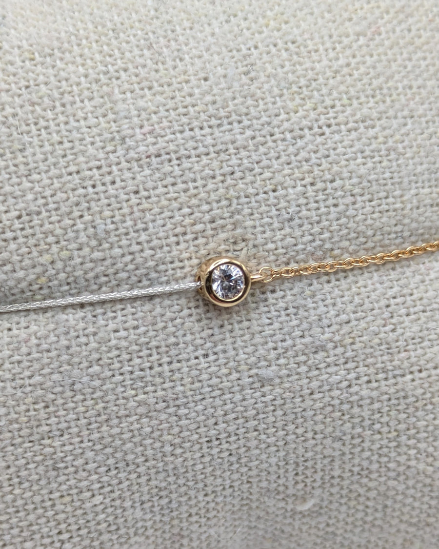 Bracelet serti clos mi chaîne mi cordon