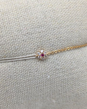 Bracelet fleur mi chaîne mi cordon