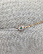 Bracelet fleur mi chaîne mi cordon