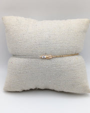 Bracelet plume mi chaîne mi cordon