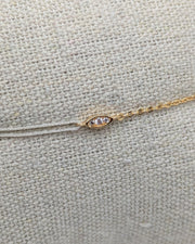 Bracelet petit œil mi chaîne mi cordon