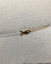 Bracelet poisson mi chaîne mi cordon