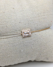 Bracelet rectangle mi chaîne mi cordon