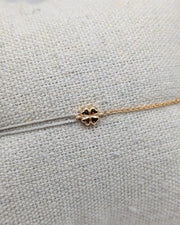 Bracelet mini trèfle mi chaîne mi cordon