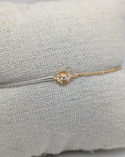 Bracelet fleur mi chaîne mi cordon
