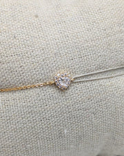 Bracelet cœur mi chaîne mi cordon