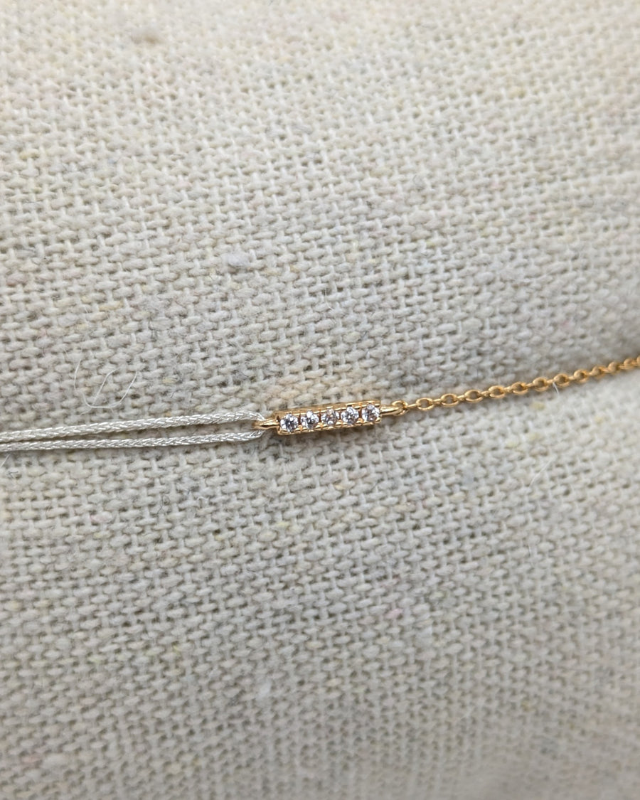 Bracelet mi chaîne mi cordon
