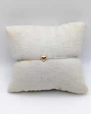 Bracelet cœur mi chaîne mi cordon