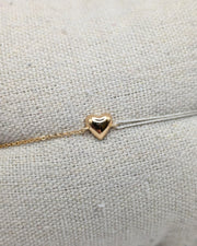 Bracelet cœur mi chaîne mi cordon