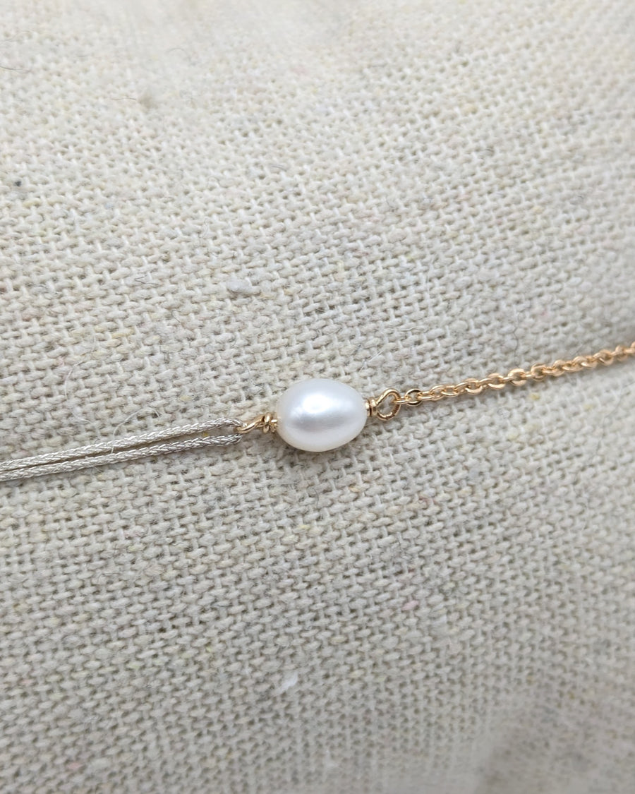 Bracelet mi chaîne mi cordon
