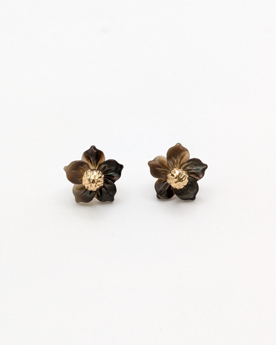 Boucles d'oreilles - Puce fleur