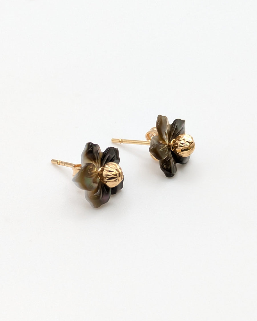Boucles d'oreilles - Puce fleur