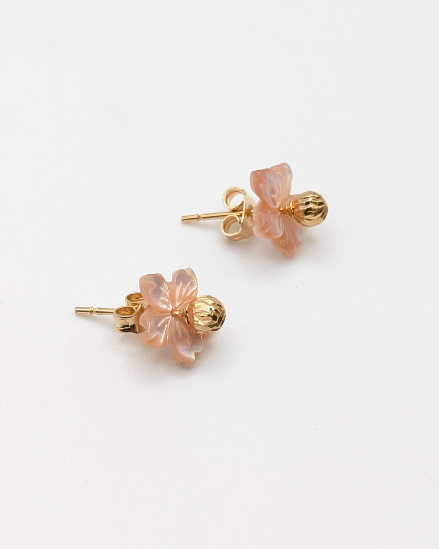 Boucles d'oreilles - Puce fleur