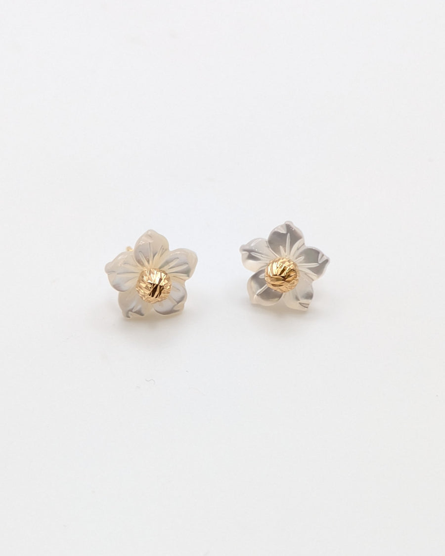 Boucles d'oreilles - Puce fleur