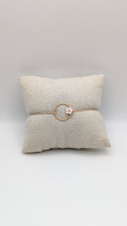Bracelet anneau avec fleur