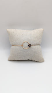 Bracelet anneau avec fleur