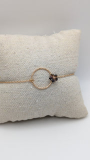 Bracelet anneau avec fleur
