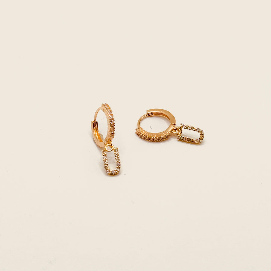 Boucle d'oreilles - Créole strassée